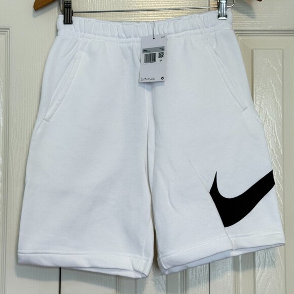 Nike Men’s Club Fleece White Shorts - Picture 1 of 7
